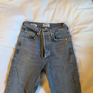 AGOLDE Gray High Rise Skinny Jeans
